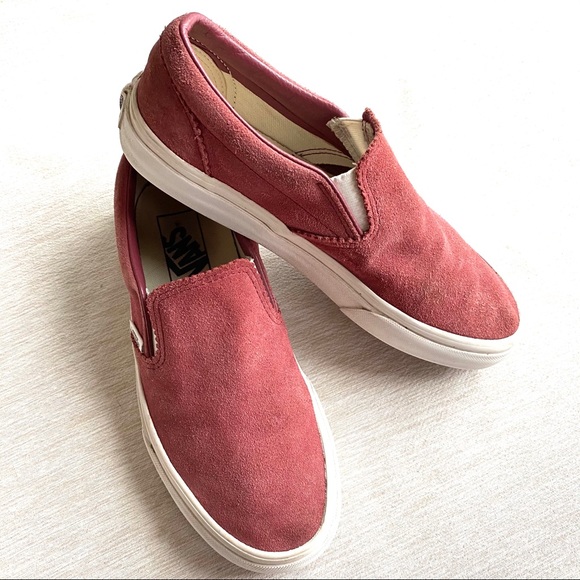 mauve slip on vans